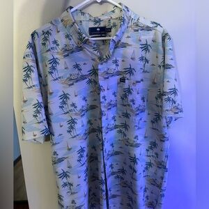 Southern Shirt Men's Light Blue Sailing Print Shirt